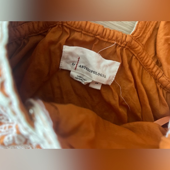 Anthropologie two piece set embroidered boho smocked tank top and skirt size xs - Picture 9 of 14